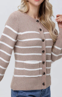 525 America - Josie Structured Stripe Cardigan
