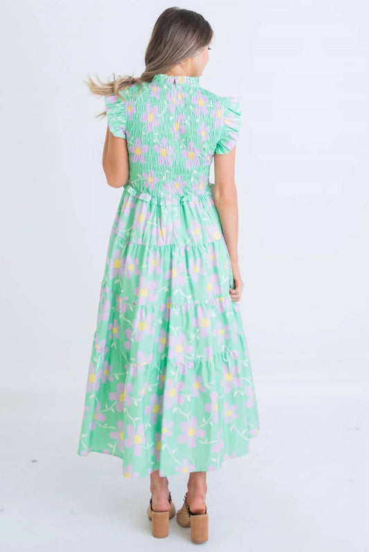 Karlie - Daisy Smock Tier Maxi Dress