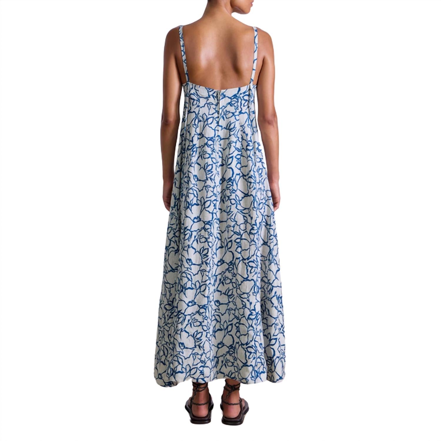 APIECE APART Women's Viviana Tank Maxi Dress in flax - women's dress - detail view