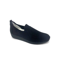 Ara Women's Leena Slip On Sneakers in black wovenstretch - women's sneaker