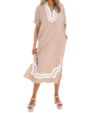 Entro - Women's In The Best Way Contrast Midi Dress