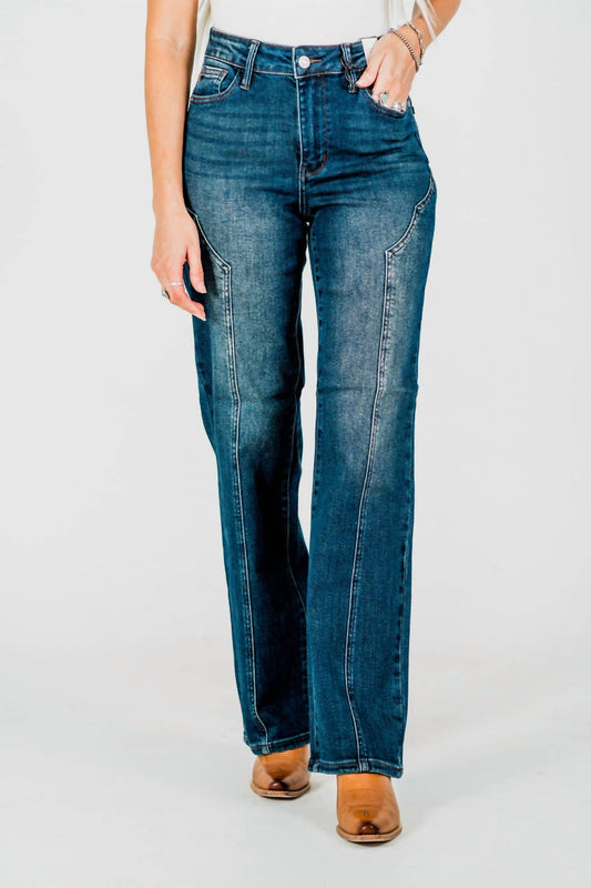 Judy Blue - Mr Straight Western Seam Detail Jeans
