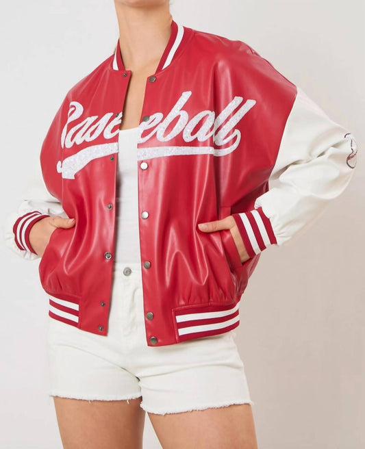 Fantastic Fawn - Baseball Sequins Bomber Jacket