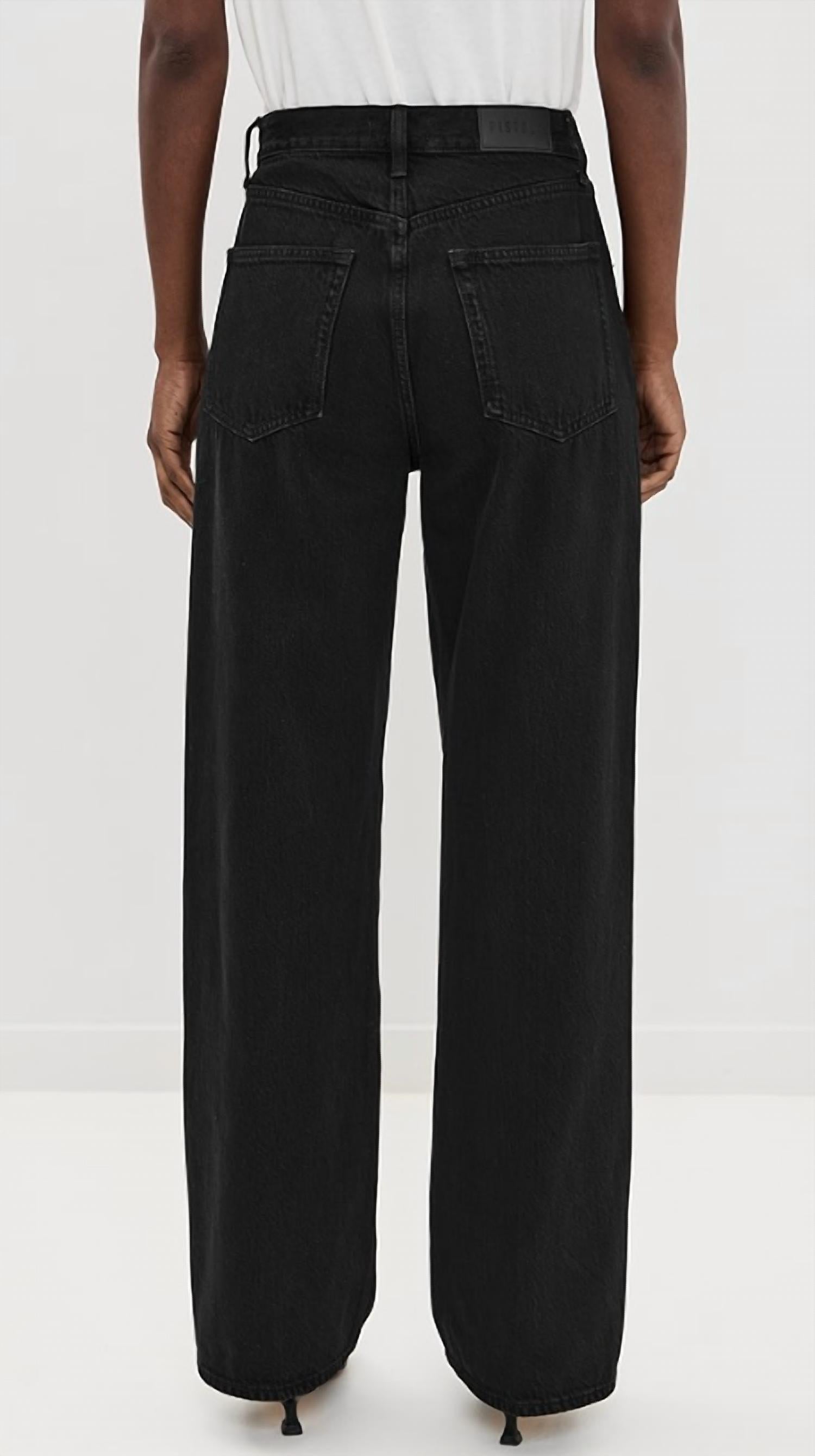 PISTOLA Tate High Rise Wide Leg Jeans in midnight hour - women's jeans - alternate view
