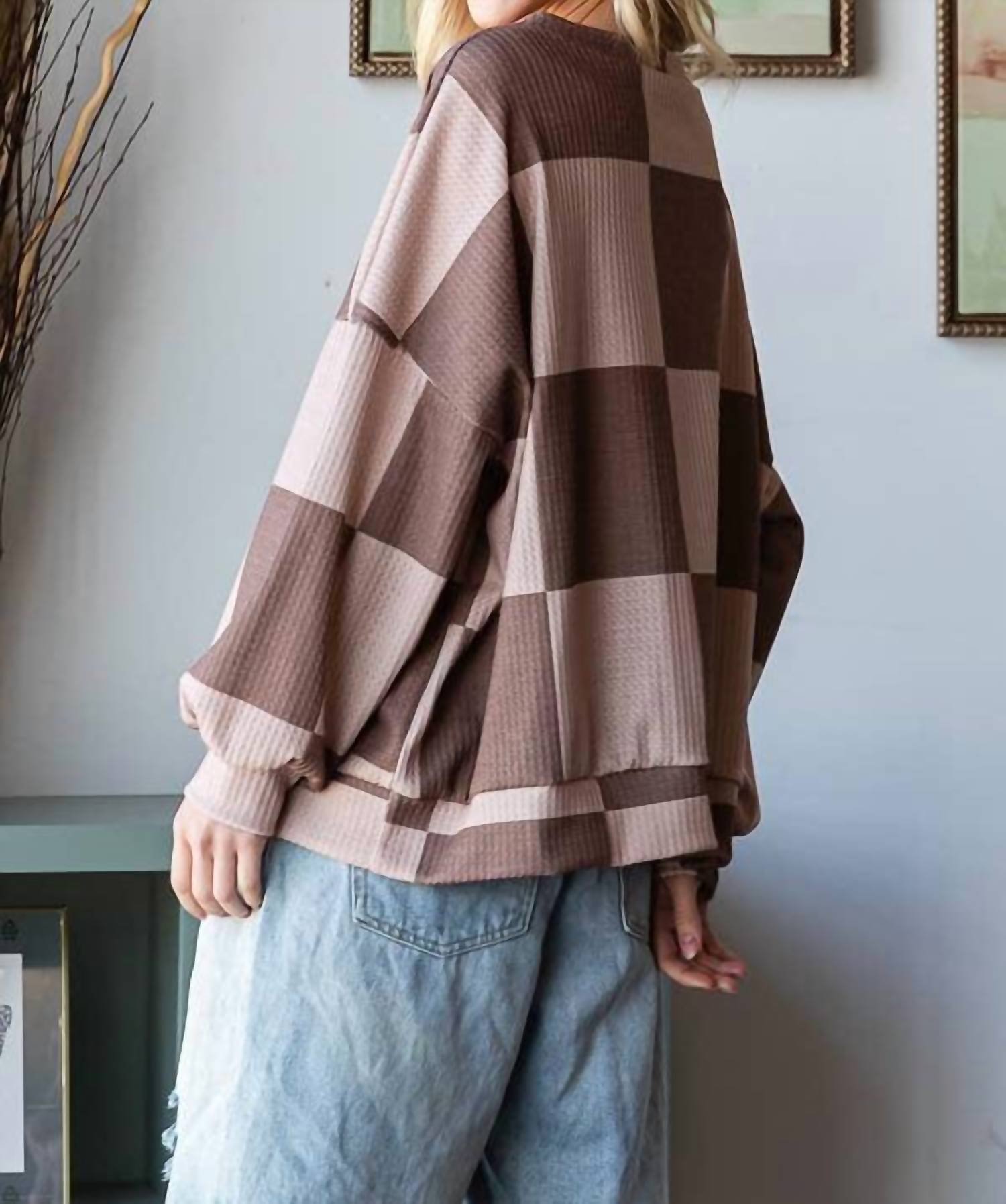 Hopely - Checkered Sweatshirt