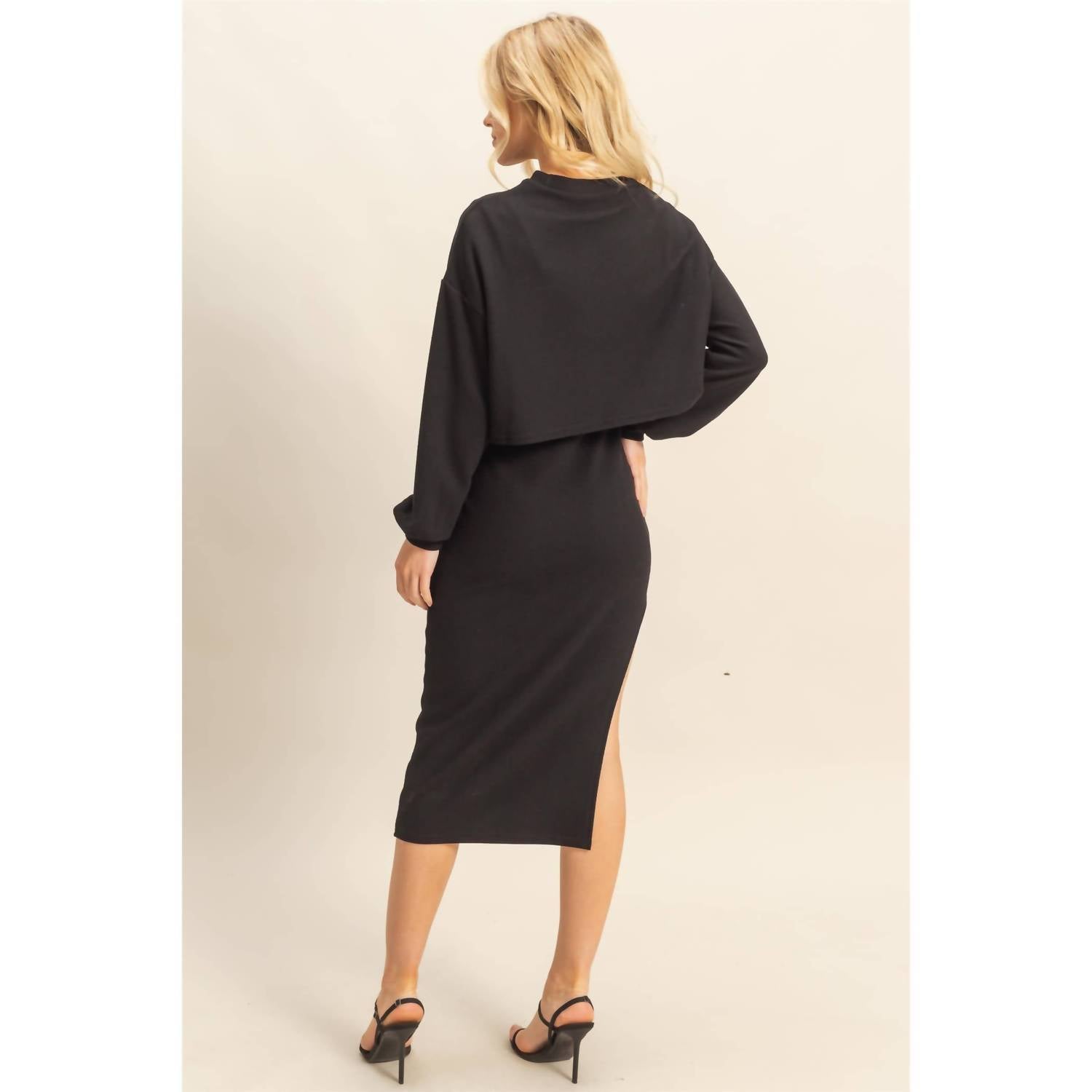 Hyfve - Knit Pullover And Midi Dress Set