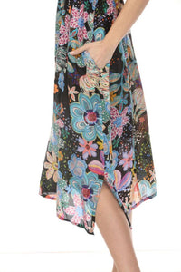 Johnny Was DAMARIS SLIP DRESS in caetena print repeat - women's dress - view 8