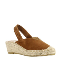 KANNA Women's Suede Espadrilles in brown - women's shoe - detail view