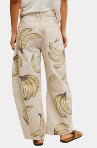 Free People - Good Luck Printed Barrel Jean