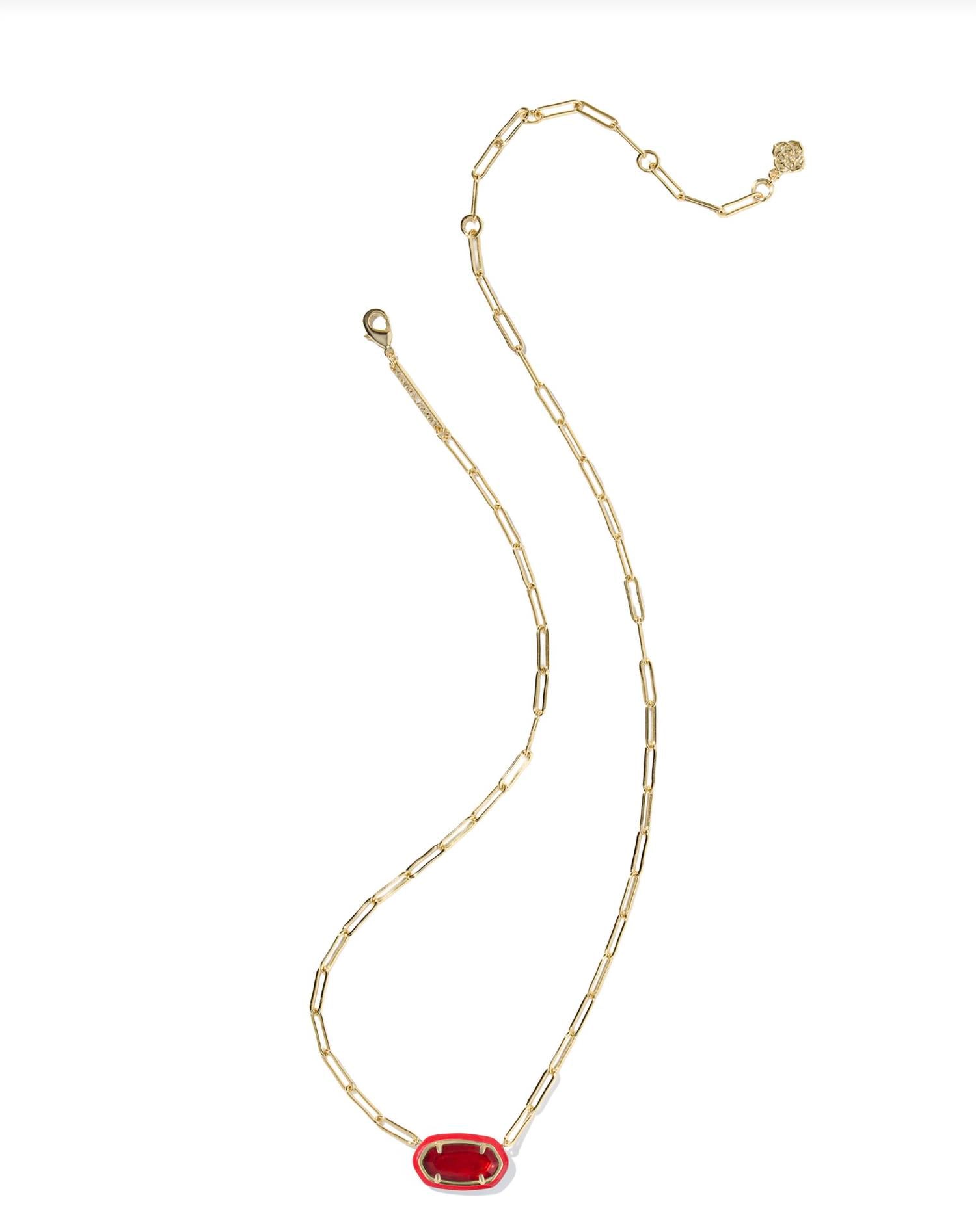 Kendra Scott - Women's Elisa Enamel Frame Paperclip Necklace