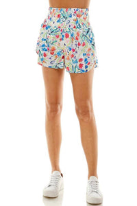 Tcec - Floral Athletic Shorts