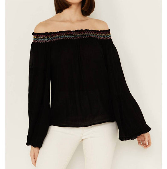 Panhandle - Off The Shoulder Smocked Top