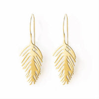 Ink+Alloy - Women's Flora Small Palm Leaf Earrings