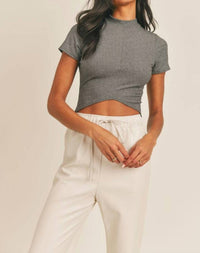 Sage The Label - Reyna Mockneck Crop Top