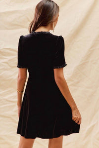 So Me - Christmas Holiday Ruffled Mini Dress