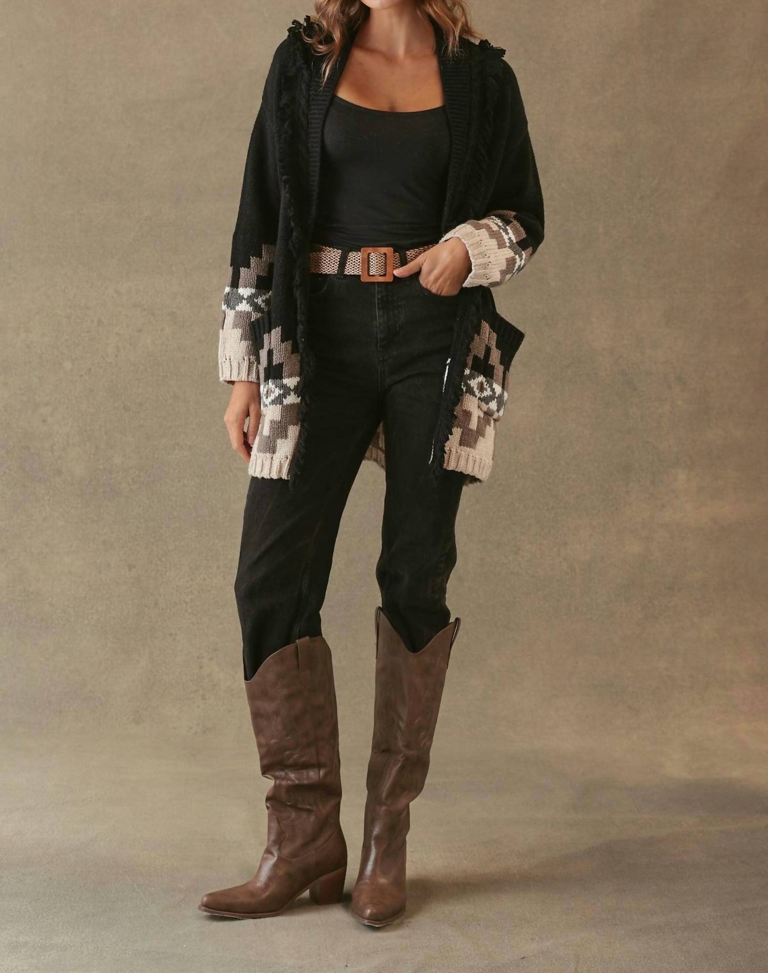 27 Miles Malibu - Demeree Cardigan With Southwestern Pattern