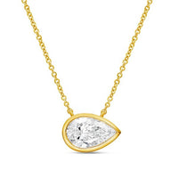 Diana M Jewels - Women's East West Pear Shape Bezel Pendant (5.00 Ct)