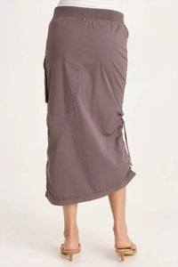Xcvi - Bindi Poplin Side-cinch Midi Skirt