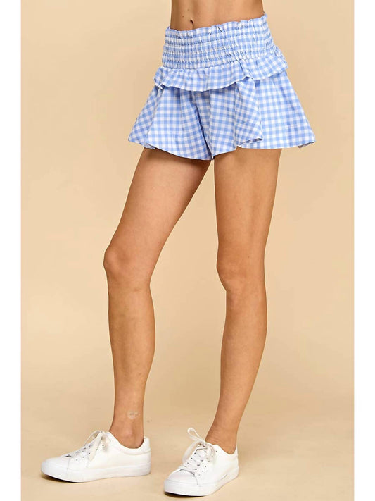 Tcec - High Waisted Plaid Shorts