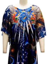 Michael K Women's Timeless Midi Dress in blue - women's dress - detail view