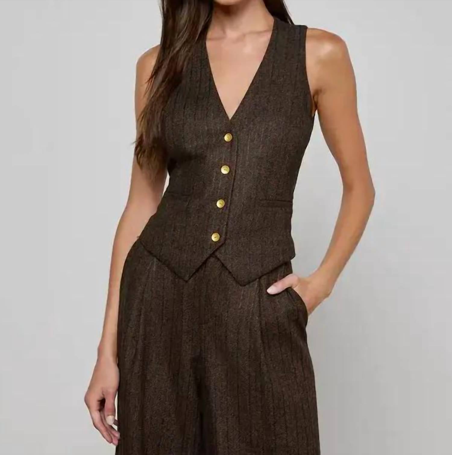 L'Agence - Drina V Neck Vest
