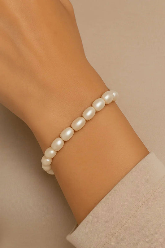 Eklexic - Women's Pearl Bead Bracelet