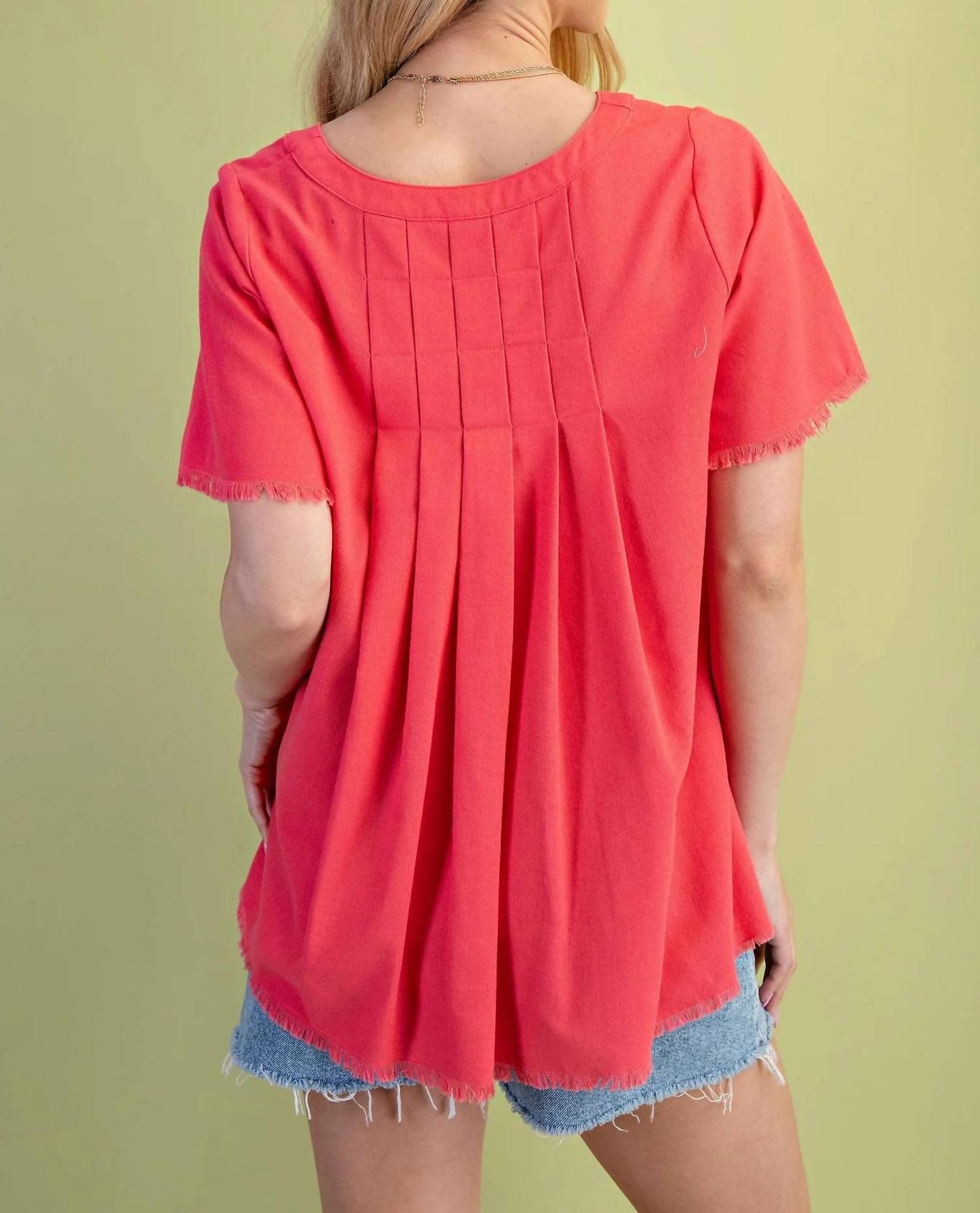 Gigio - Linen Short Sleeve Top