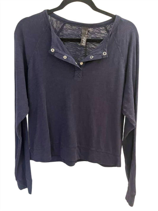 Bobi - Women Henley Long Sleeves Raglan Tee