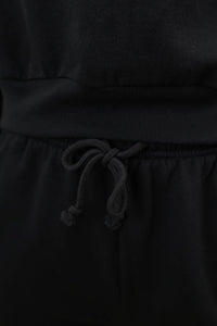 Z Supply Downtown Wide Leg Sweatpant in black 1 - women's pants - alternate view