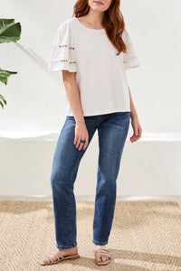 Tribal - FLUTTER SLEEVE TOP