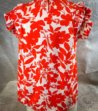 Lily Clothing - Women's Floral Ruffle Sleeve Print Top