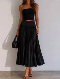 Plan C - Contemporary Pleated Midi Skirt