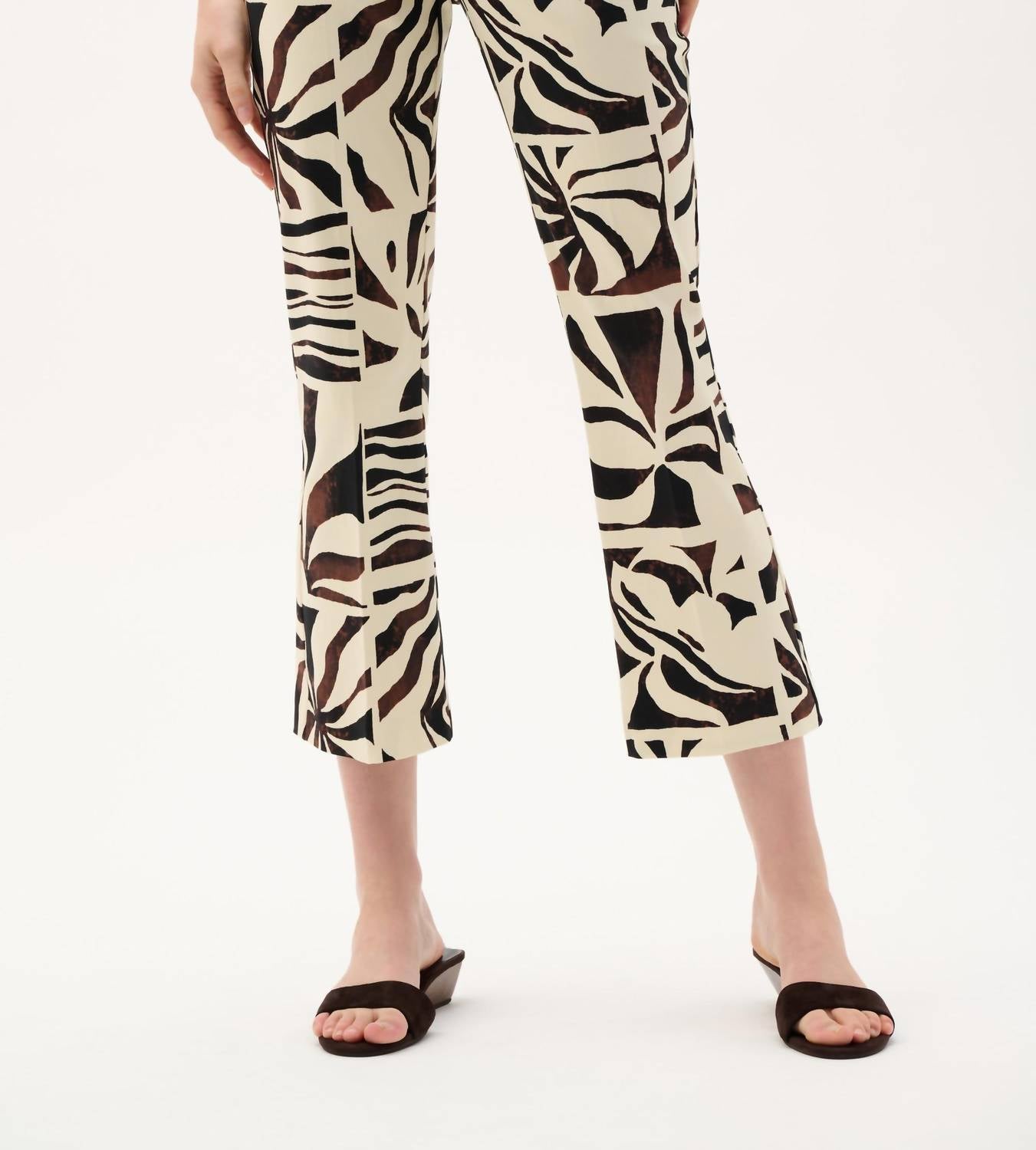 Joseph Ribkoff - Tropical Print Flared Pull-on Pants