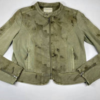 Marrakech - Women's Carysse Denim Jersey Moto Jacket