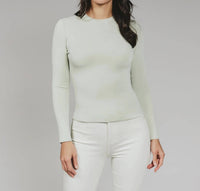 7Diamonds Rev Long Sleeve Tee in faded green - women's long sleeve top