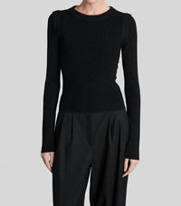IRO Sicilia Knitwear Sweater in full black silver - women's sweater