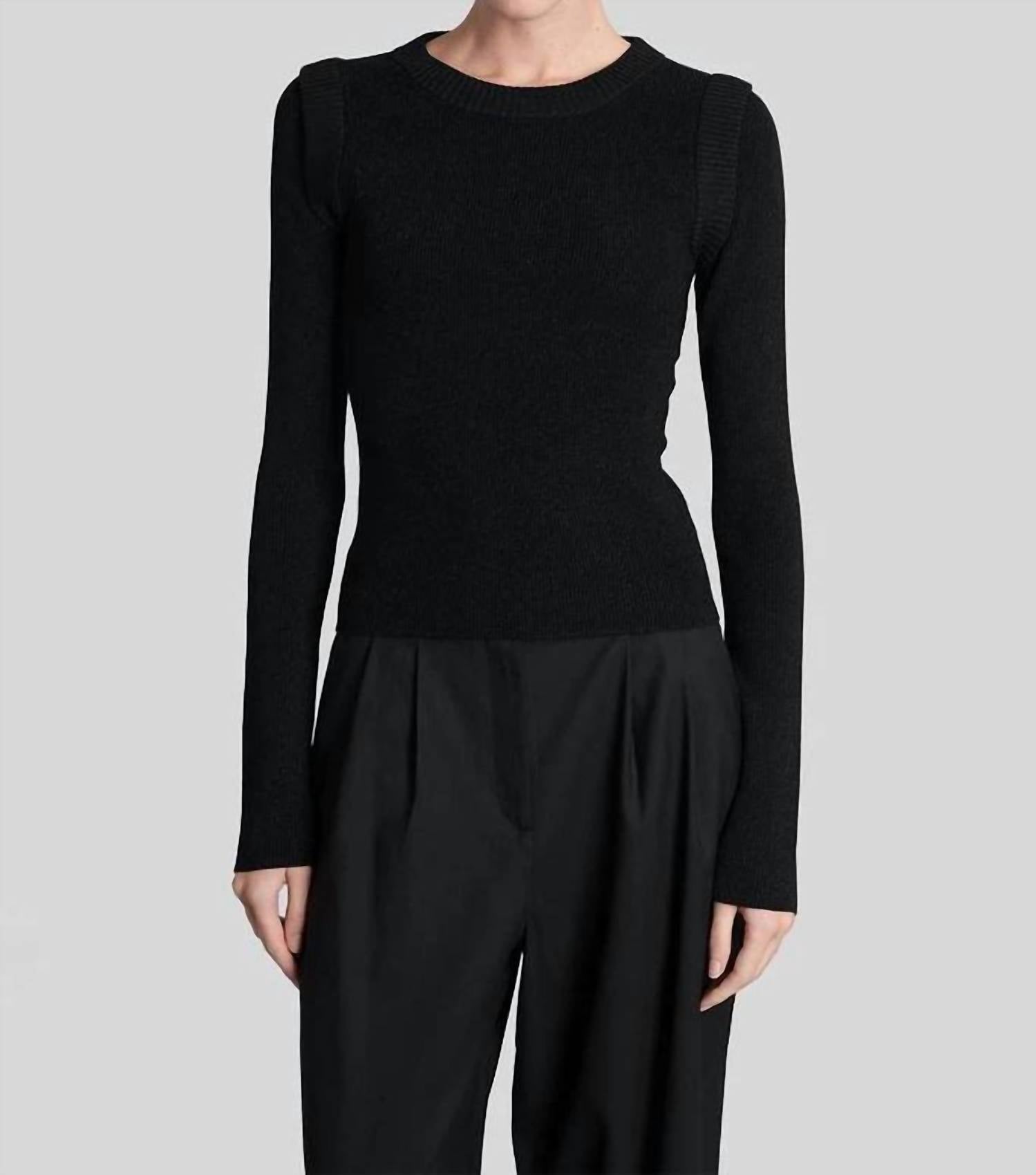 IRO Sicilia Knitwear Sweater in full black silver - women's sweater