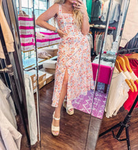 In-Loom - Floral Garden Corset Midi Dress