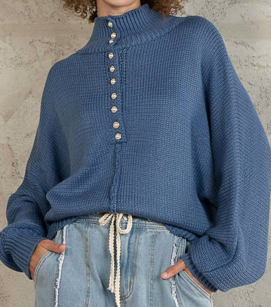 Pol - Pearl Button Sweater
