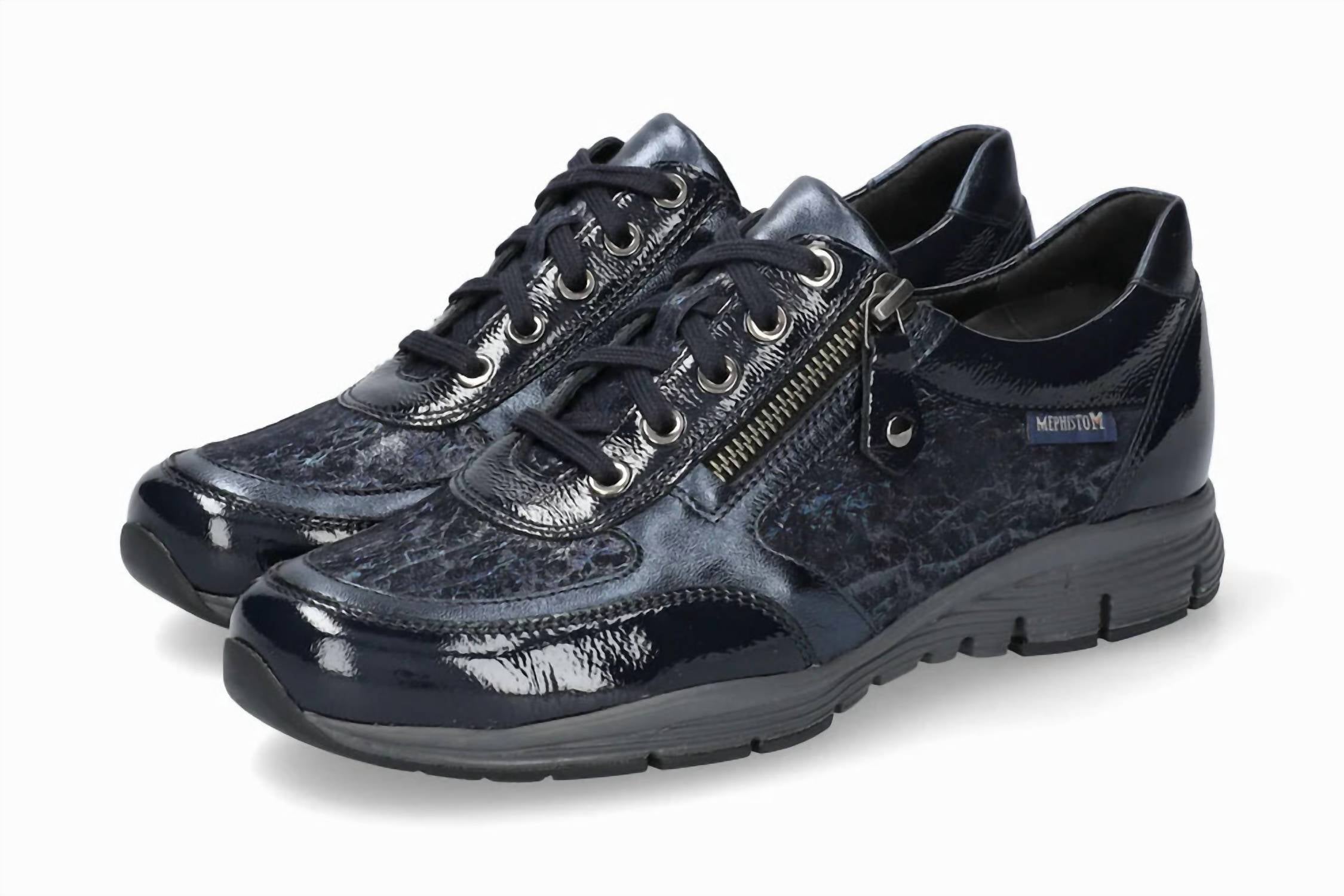 MEPHISTO Women's Ylona Sneakers in deep blue - women's sneaker - detail view