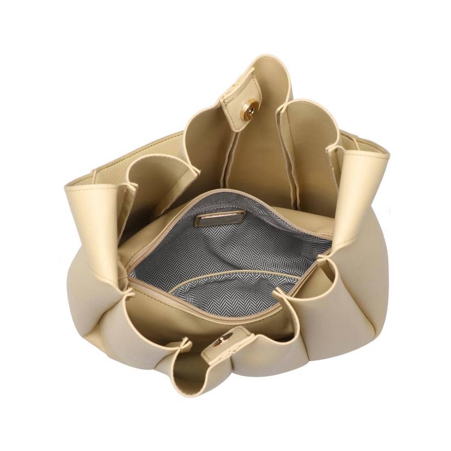 Moda Luxe - Zelda Pleated Detail Hobo Handbag