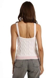 Minnie Rose - Cotton Cashmere Cable Tipping Bralette
