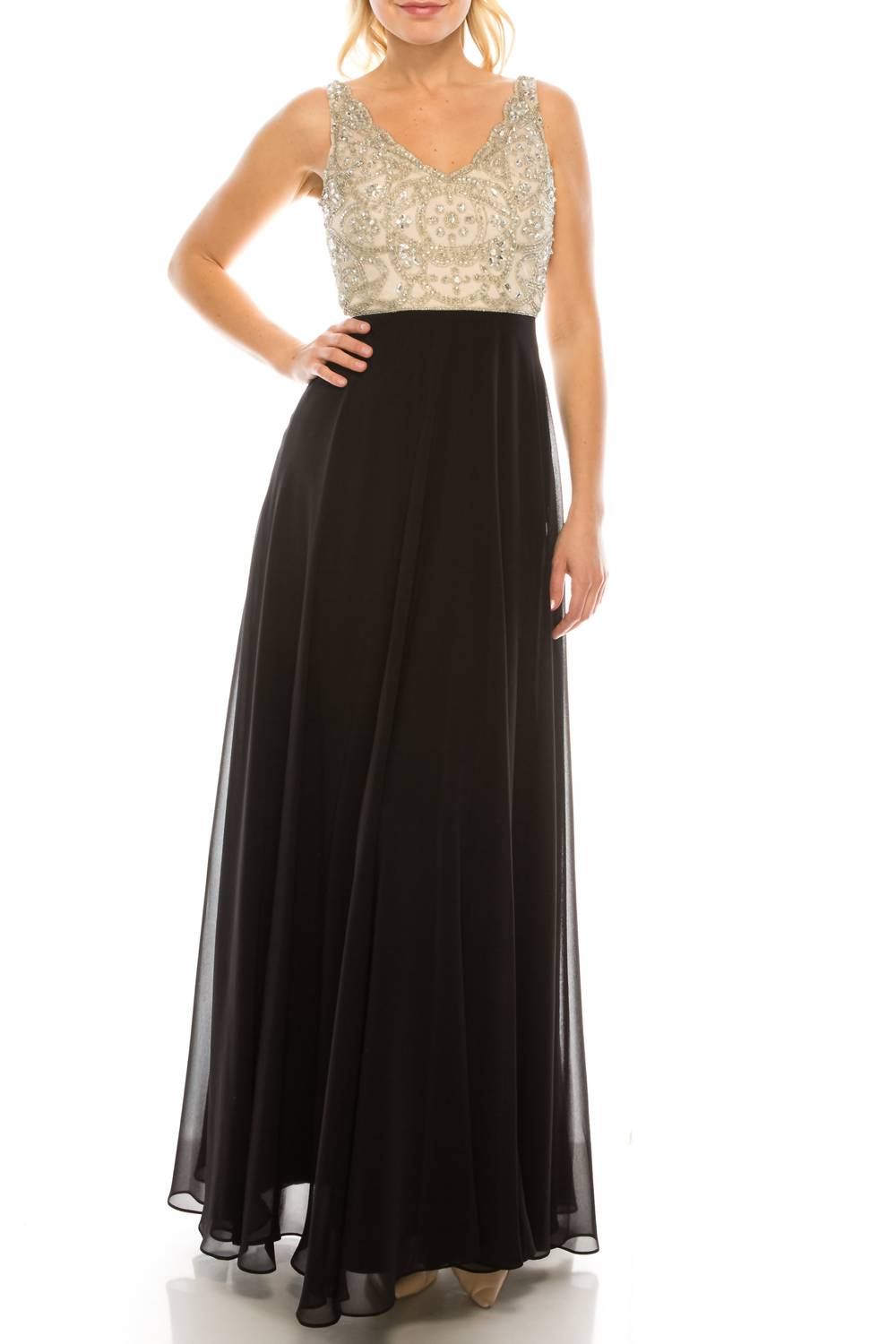 Aidan Mattox - Embellished Sleeveless A-line Dress