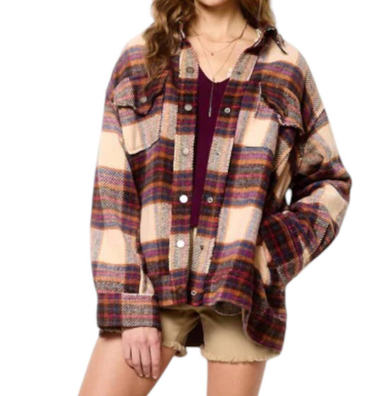 La Miel - Beatrice Oversized Plaid Shacket