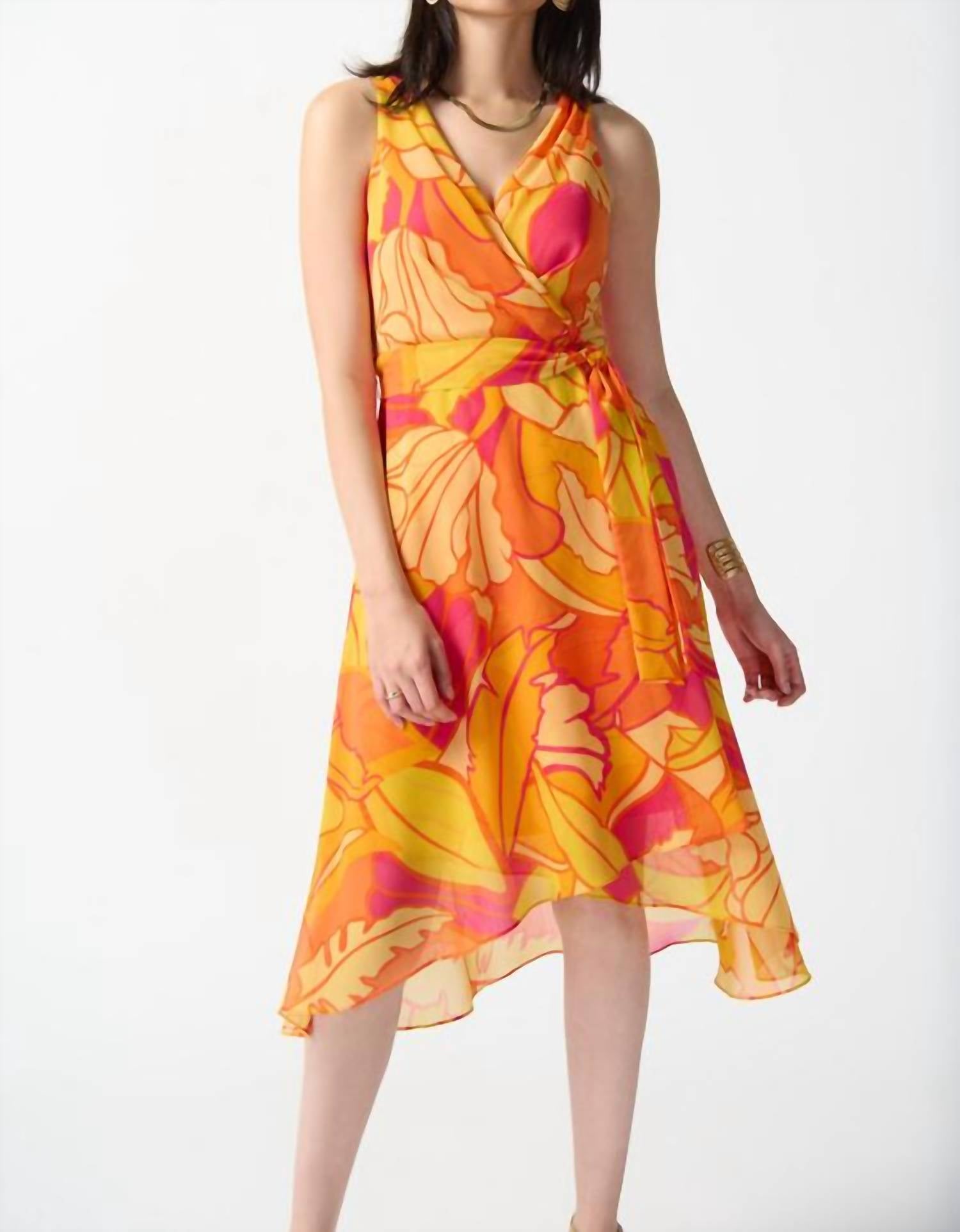 Joseph Ribkoff - Tropical Print Fit And Flare Dress