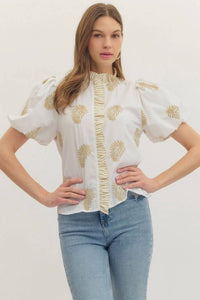 Entro - Kristin Embroidered Top