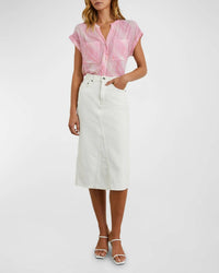 Rails Mel Button Down Top in pink - women's shirt