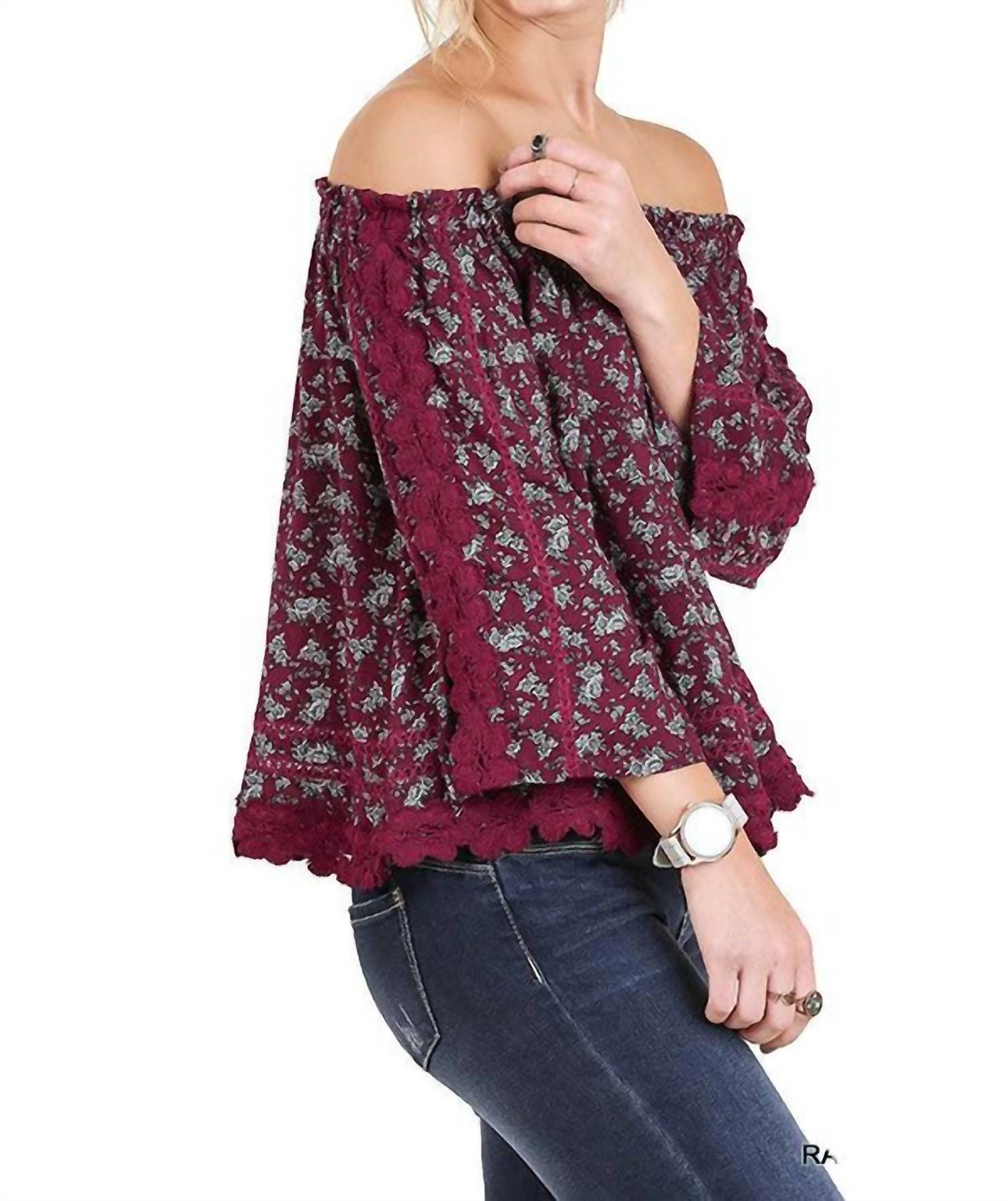 Umgee - Off The Shoulder Floral Top
