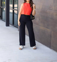Julia Rose - Brooke Wide Leg Full-length With Pockets Luxe Leggings