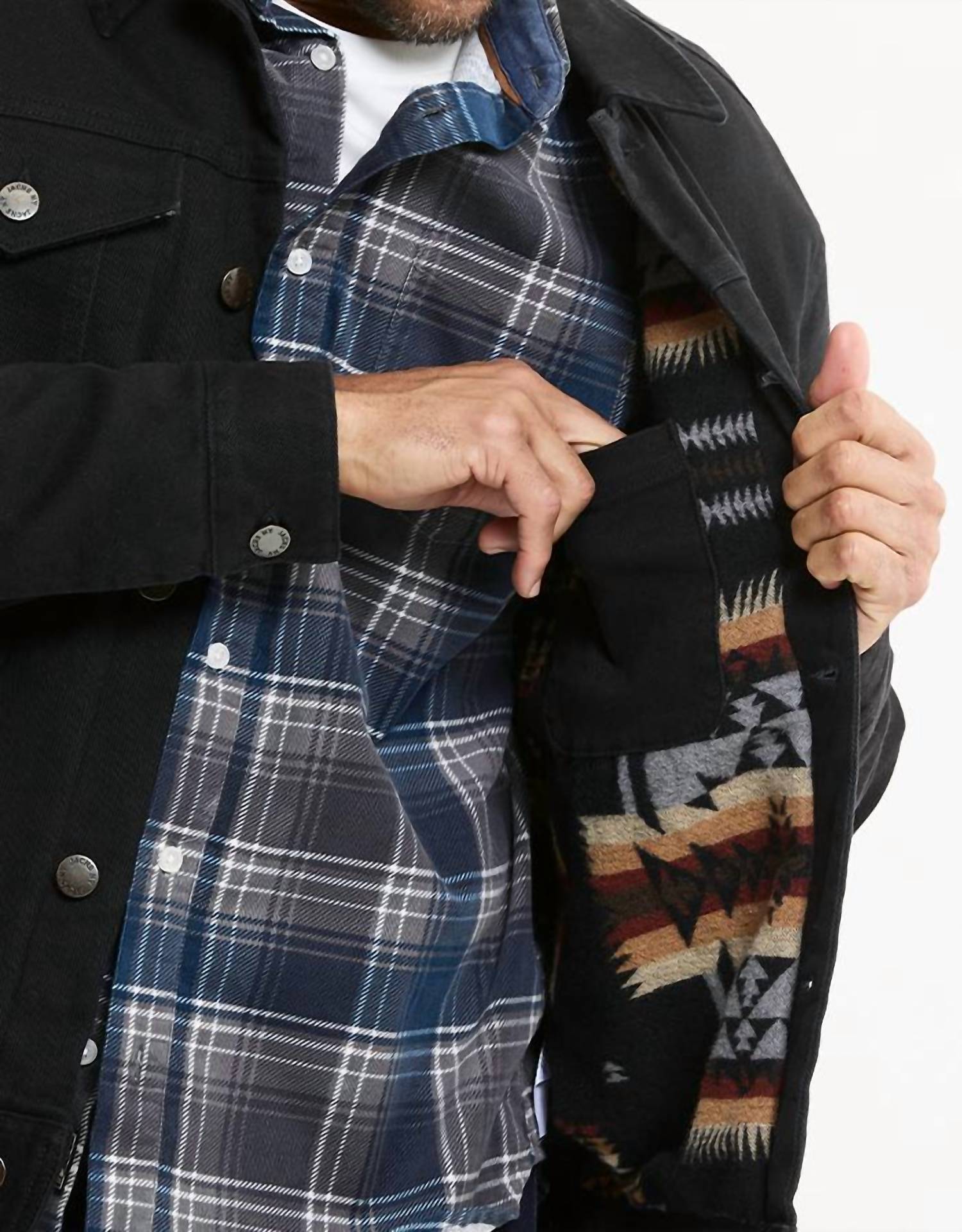 Jachs New York - Lined Bull Denim Trucker Jacket